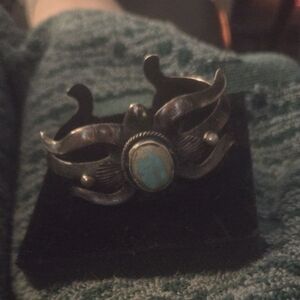 Silver and Turquoise Women's Bracelet